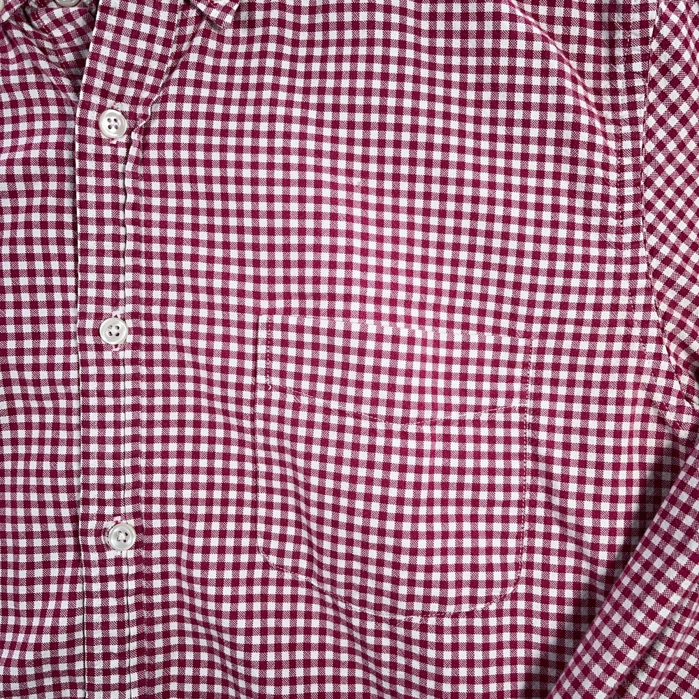 J.Crew‎ Button Down Shirt Mens XL Red Checkered Oxford Long Sleeve Slim #AB802 - Picture 5 of 8